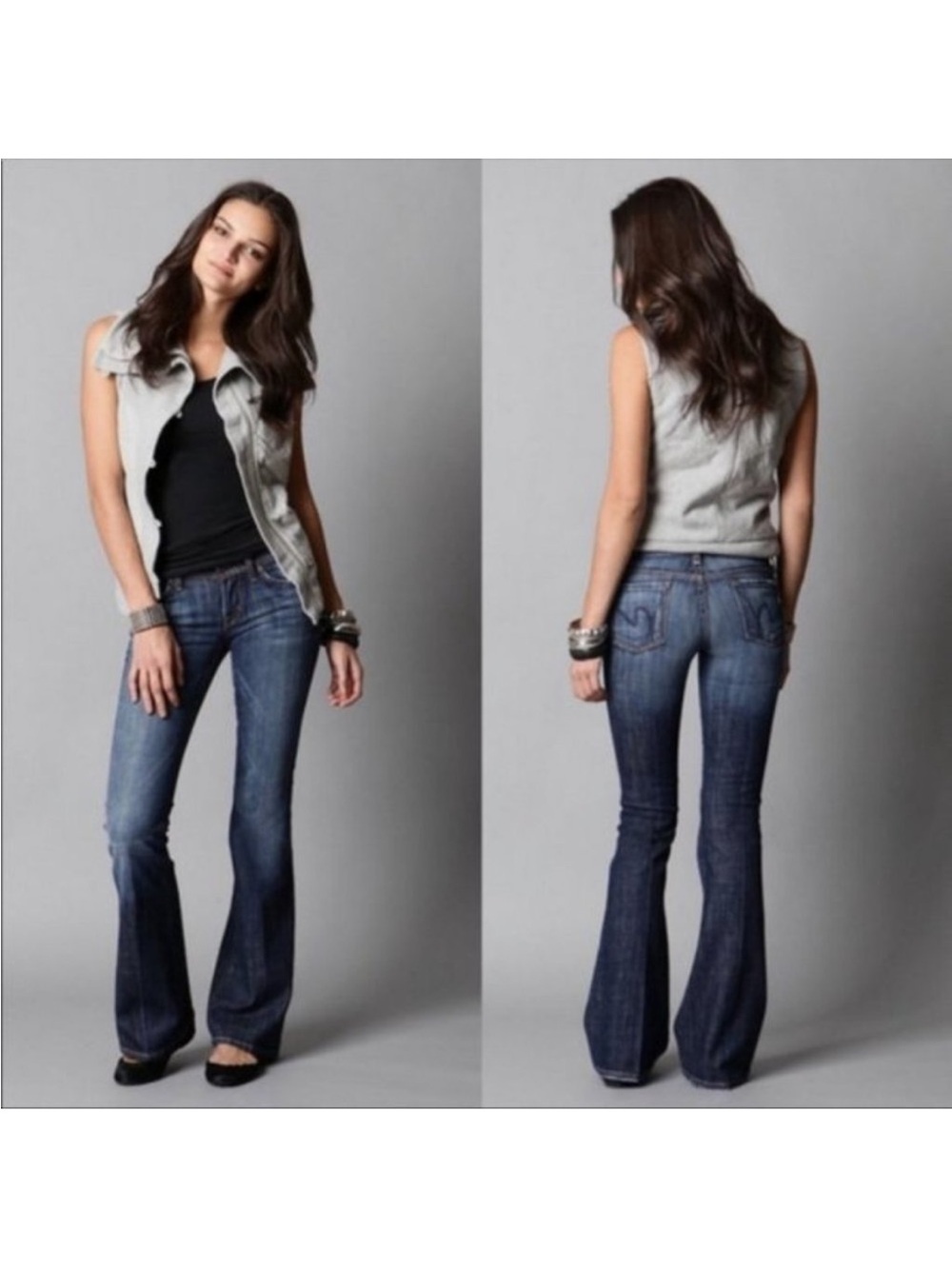 Citizens Of Humanity Ingrid 002 Stretch Low Waist Flair/Flare Jeans Y2K Size 25 - Picture 14 of 14